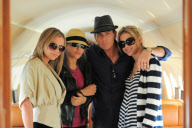 *EXCLUSIVE* Charlie Sheen hits the road with his 3 ladies