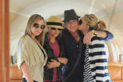 *EXCLUSIVE* Charlie Sheen hits the road with his 3 ladies