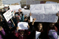 Libyans protest against Qaddafi