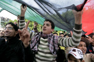 Libyans protest against Qaddafi