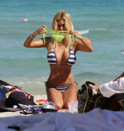 Shauna Sand and her new husband Laurence Miami Beaches during Sturday.