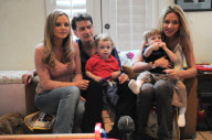 *EXCLUSIVE* Charlie Sheen at home with his boys and girls ( NO TV OR WEB USE PERMITTED )