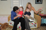 *EXCLUSIVE* Charlie Sheen at home with his boys and girls ( NO TV OR WEB USE PERMITTED )