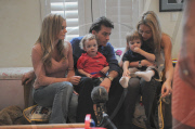*EXCLUSIVE* Charlie Sheen at home with his boys and girls ( NO TV OR WEB USE PERMITTED )