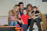 *EXCLUSIVE* Charlie Sheen at home with his boys and girls ( NO TV OR WEB USE PERMITTED )