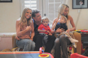 *EXCLUSIVE* Charlie Sheen at home with his boys and girls ( NO TV OR WEB USE PERMITTED )