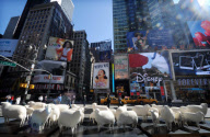 US-NEW YORK-SCULPTURE-COUNTING SHEEP