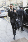 Orlando Bloom, Miranda Kerr and their baby boy Flynn arrive in Paris.