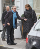 A frail Lord Snowdon seen lunching at San Lorenzo