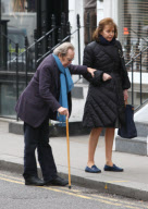 A frail Lord Snowdon seen lunching at San Lorenzo
