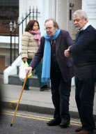 A frail Lord Snowdon seen lunching at San Lorenzo