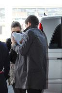 Orlando Bloom Miranda Kerr and son Flyn at Paris airport