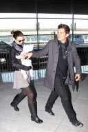Orlando Bloom Miranda Kerr and son Flyn at Paris airport