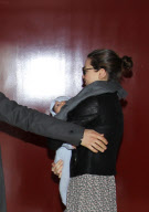Orlando Bloom Miranda Kerr and son Flyn at Paris airport