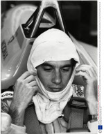 A Focused Ayrton Senna Gears Up For Silverstone. Concerned About His Lotusas Fuel Consumption He Drove A Percentage Race To Finish 3rd. 5/6/1987