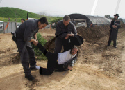 Israeli police arresting ultra Orthodox Jews during a protest against digging up tombs, Haifa, Israel - 06 Mar 2011