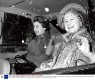 Queen Elizabeth Ii And Queen Mother (going To Church) 1984 In A Blizzard Of Snow The Queen And Queen Mother Drive Into Church At Sandringham...royalty