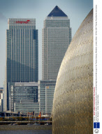 Thames Barrier closed to protect the area from a combined high tide and tidal surge in the Thames Estuary, Woolwich, London, Britain - 09 Nov 2007