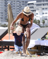 Lilly Becker and Son Play at the Beach