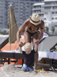 Lilly Becker and Son Play at the Beach