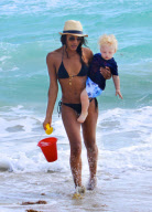 Lilly Becker and Son Play at the Beach