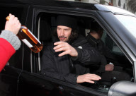 Keanu Reeves signing autographs in Budapest, Hungary - 11 Mar 2011