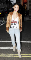 AMELLE BERRABAH LEAVING THE HAIRDRESSERS