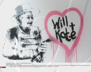 LONDON : Will and Kate art