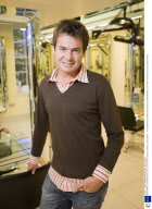 Richard Ward in his Hairdressers salon, Duke of York's Square, Chelsea, London, Britain
 - 14 Oct 2008