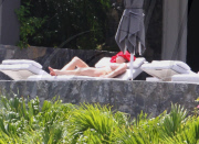 ADDITIONAL WEB FEES...   Topless Stephanie Seymour Soaks Up Sun On Sun Deck