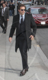 DOES BRADLEY COOPER HAVE ANY BIG NEWS TO SHARE WITH US? THE ACTOR SPORTED A THIN GOLD RING THAT LOOKS VERY MUCH LIKE A WEDDING BAND AS HE ARRIVED AT THE DAVID LETTERMAN SHOW IN NEW YORK