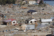 Aftermath of earthquake and tsunami, Miyagi prefecture, Japan - 18 Mar 2011