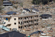 Aftermath of earthquake and tsunami, Miyagi prefecture, Japan - 18 Mar 2011