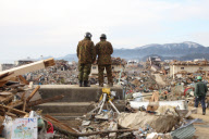 Aftermath of earthquake and tsunami, Miyagi prefecture, Japan - 18 Mar 2011