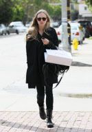 Actress AMANDA SEYFRIED shops at Marni boutique on Melrose Place