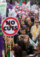UK-LONDON-SPENDING CUTS-LIBYA-PROTEST