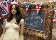 White chocolate wedding dress to celebrate royal wedding, Little Walsingham, Norfolk, Britain - 31 Mar 2011