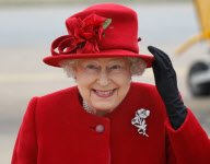 Queen Elizabeth II shown Sea King helicopter by Prince William at RAF Valley, Anglesey, Wales, Britain - 01 Apr 2011