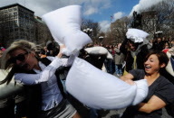 US-NEW YORK-PILLOW FIGHT