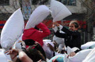 US-NEW YORK-PILLOW FIGHT