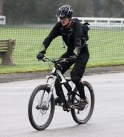 EXCLUSIVE Orlando Bloom tries out his new bike