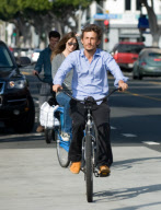 Olivia Wilde Valet Parks Her Bicycle in Santa Monica