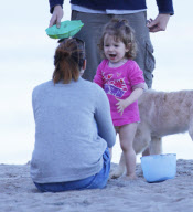 EXCLUSIVE Alyson Hannigan, husband Alexis Denisof and daughter Satyana go to the beach