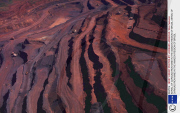 AERIAL OF CARAJAS IRON MINE IN THE AMAZON REGION OF BRAZIL