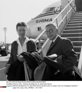 France, Orly : Simone de Beauvoir et Jean-Paul Sartre
