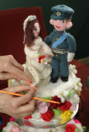 Woman spends two months knitting 3ft tall royal wedding cake, Southampton, Hampshire, Britain - 31 Mar 2011