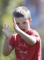 EXCLUSIVE... Pregnant Victoria Beckham Watches Over Her Boys On The Soccer Field