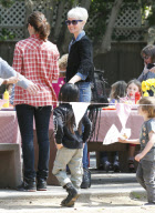 Laeticia Hallyday Picnics With Jade