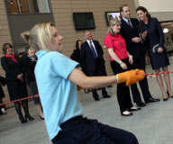 Prince William and Catherine Middleton visit the Darwen Aldridge Community Academy, Darwen, Lancashire, Britain - 11 Apr 2011