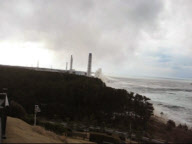 Tsunami hitting the Fukushima Daiichi Power plant